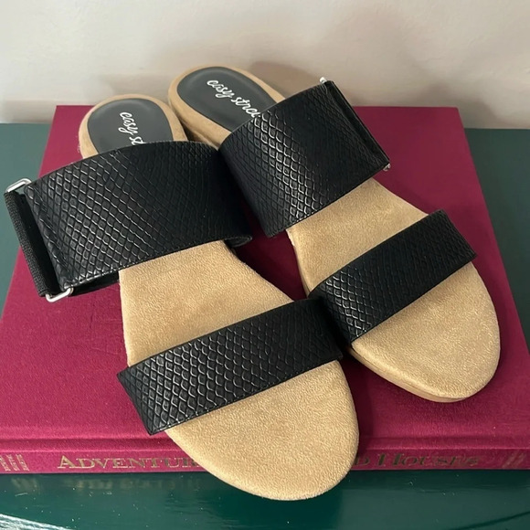 NWOT Easy Street Women's Olympia Slide Sandals Sz 9.5W - Picture 1 of 6